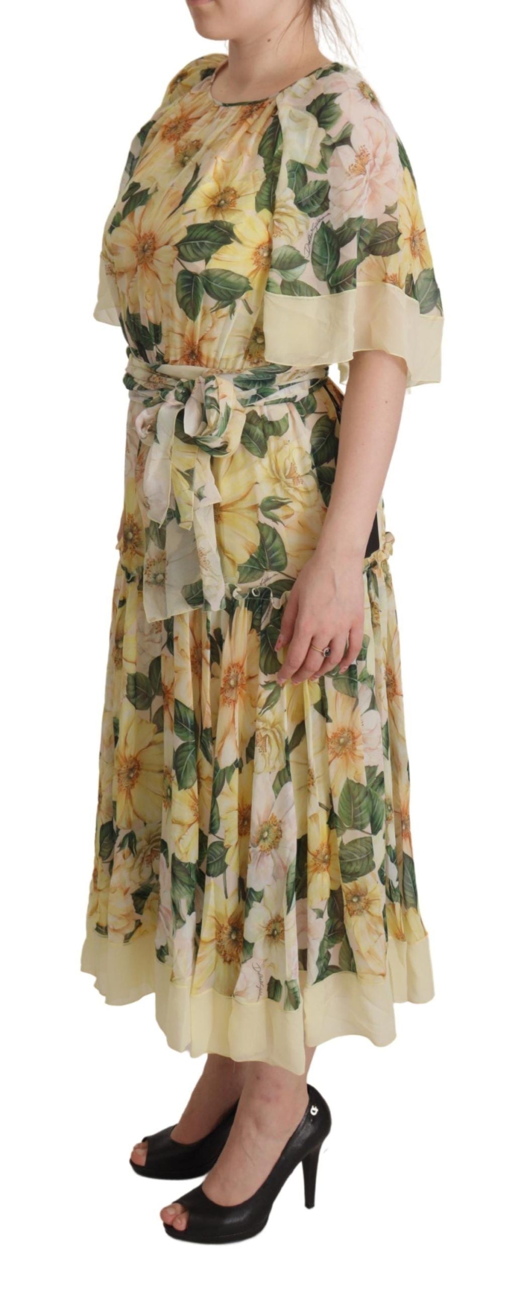 Elegant Floral Silk Maxi Dress