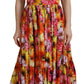 Elegant Floral Midi Cotton Dress