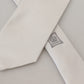 Elegant Off White Silk Tie