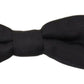 Elegant Black Silk Bow Tie