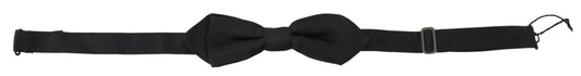 Elegant Black Silk Bow Tie