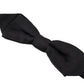 Elegant Black Silk Bow Tie