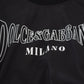 Black Nylon Crewneck Pullover Logo Sweater
