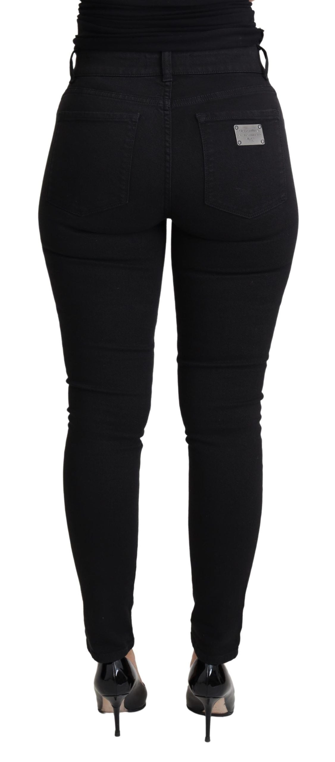 Chic High-Waisted Skinny Trouser Jeans