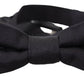 Elegant Black Silk Bow Tie