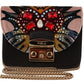 Elegant Crystal Embellished Leather Shoulder Bag