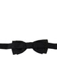 Elegant Black Silk Bow Tie