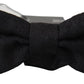 Elegant Black Silk Bow Tie