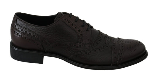 Elegant Mens Leather Derby Dress Shoes