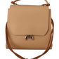 Elegant Beige Leather Shoulder Bag