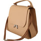Elegant Beige Leather Shoulder Bag