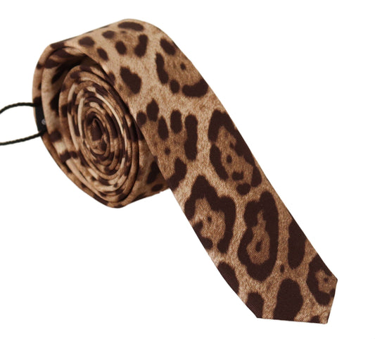 Elegant Leopard Silk Tie