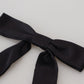 Elegant Black Silk Bow Tie