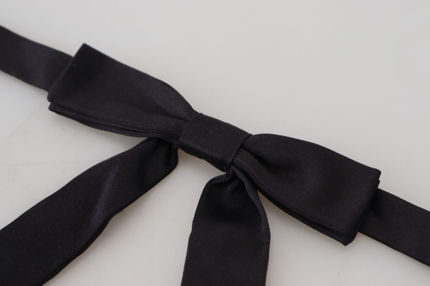 Elegant Black Silk Bow Tie