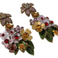 Elegant Fiori Bouquet Clip-On Earrings