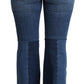 Blue Amore Patch Boot Cut Cotton Stretch Pant