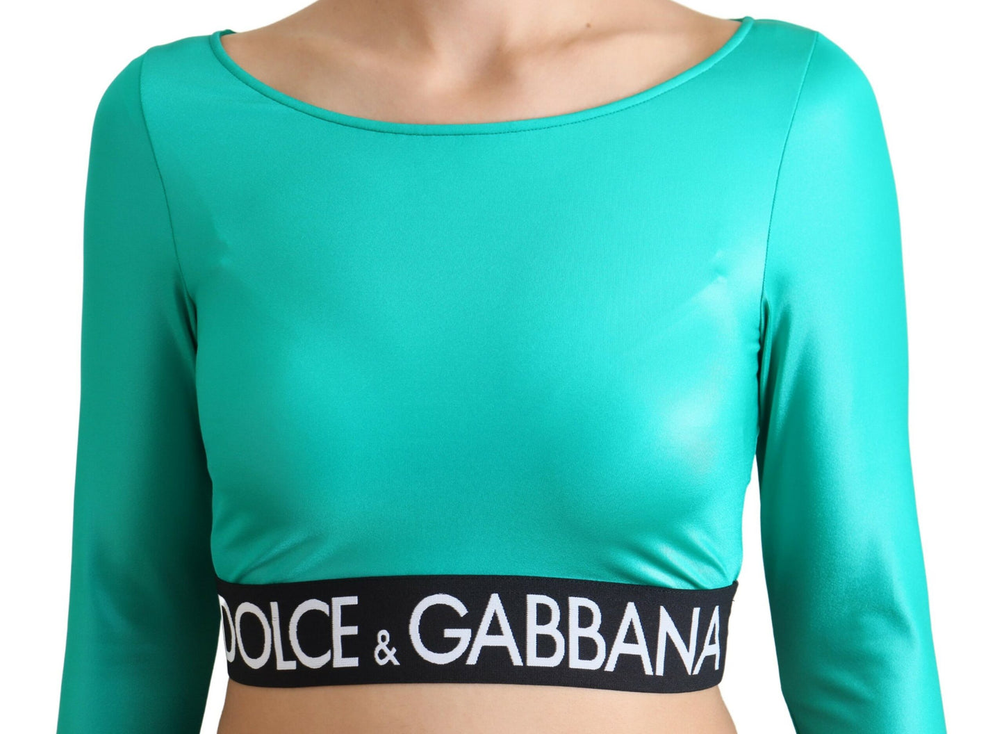 Emerald Elegance Casual Crop Top