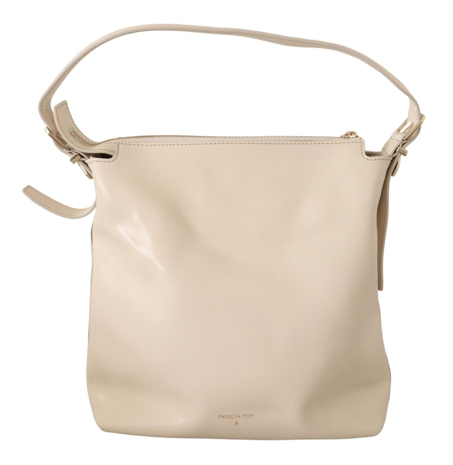 Chic Off White Leather Shoulder Bag