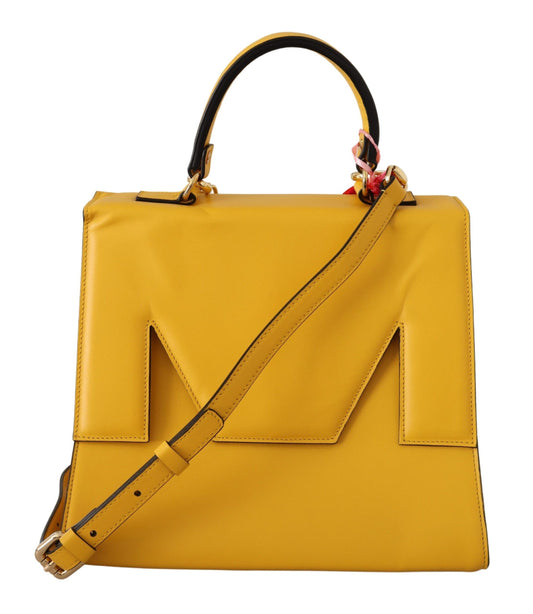 Chic Sunshine Yellow Leather Shoulder Bag