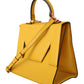 Chic Sunshine Yellow Leather Shoulder Bag