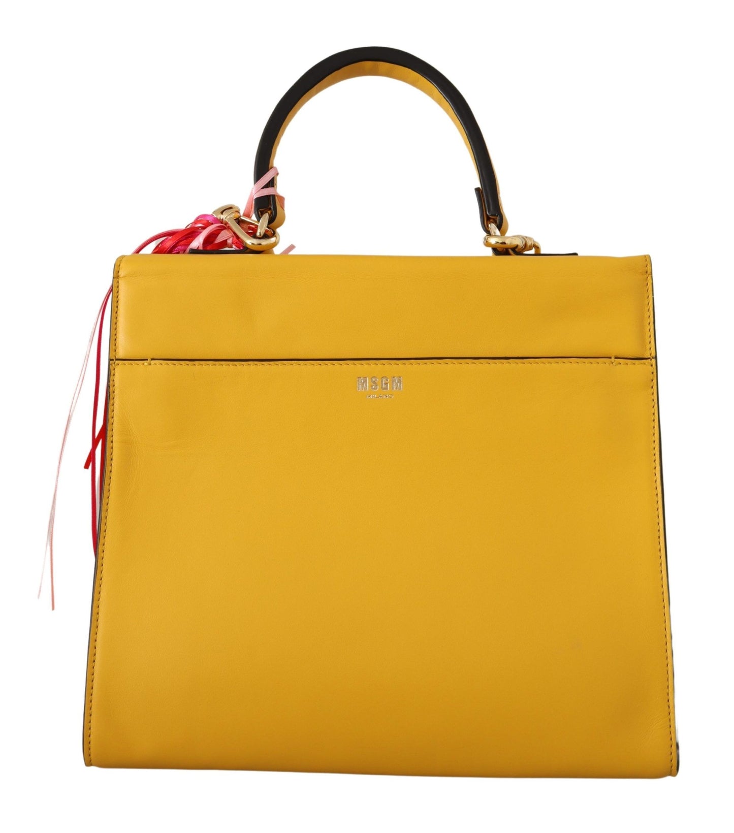 Chic Sunshine Yellow Leather Shoulder Bag