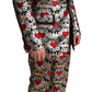 Regal Heart Print Three-Piece Suit
