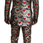 Regal Heart Print Three-Piece Suit