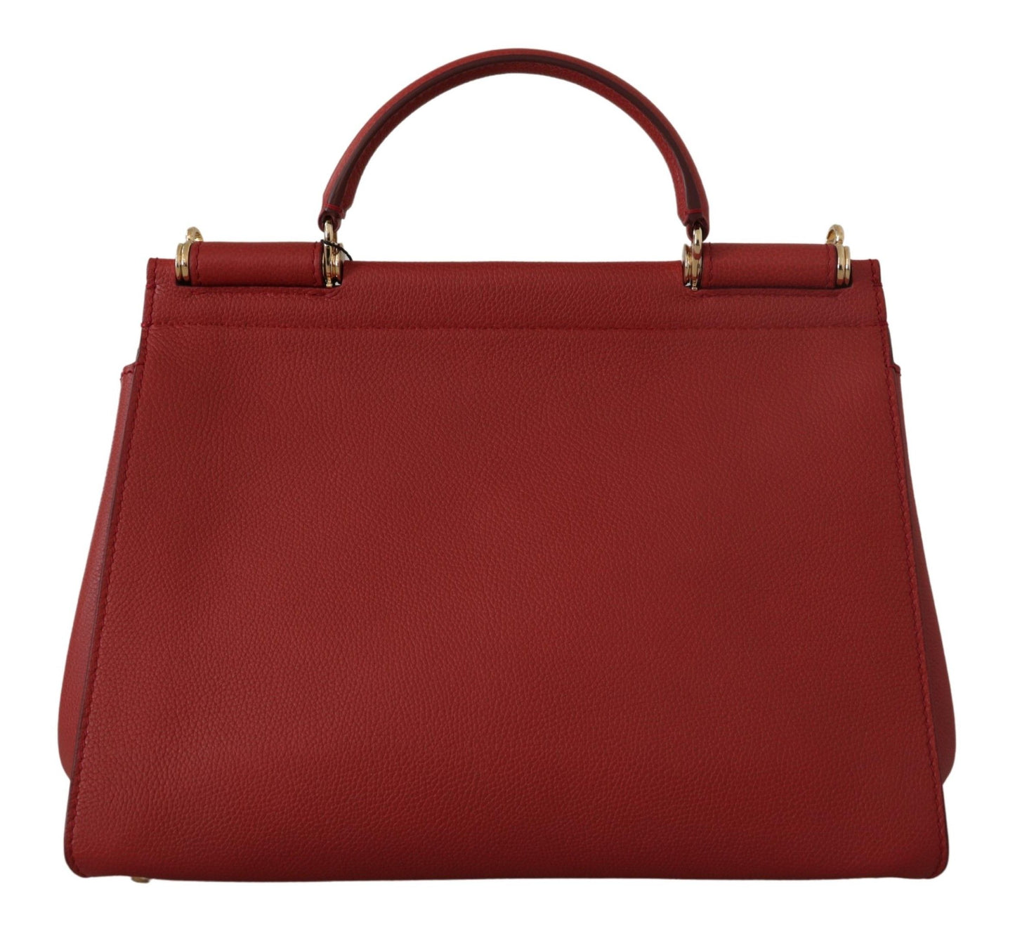 Chic Red Leather Sicily Shoulder Bag