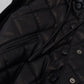 Elegant Quilted Leather Jacket with Hood