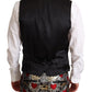 Regal Heart Print Three-Piece Suit