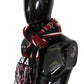 Opulent Cashmere Mens Scarf in Royal Love Print