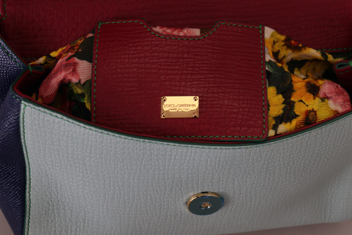 Elegant Multicolor Leather Shoulder Bag