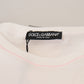 White Cotton Floral Lace DG Logo Printed Blouse Top