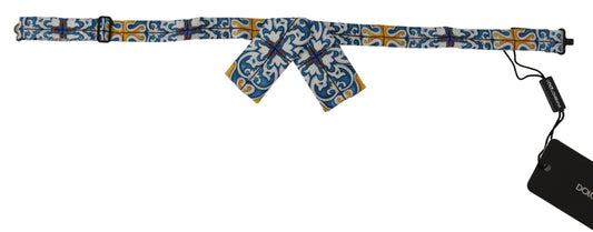 Majolica Print Silk Bow Tie Luxury Neckwear