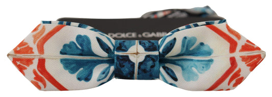 Majolica Print Silk Bow Tie