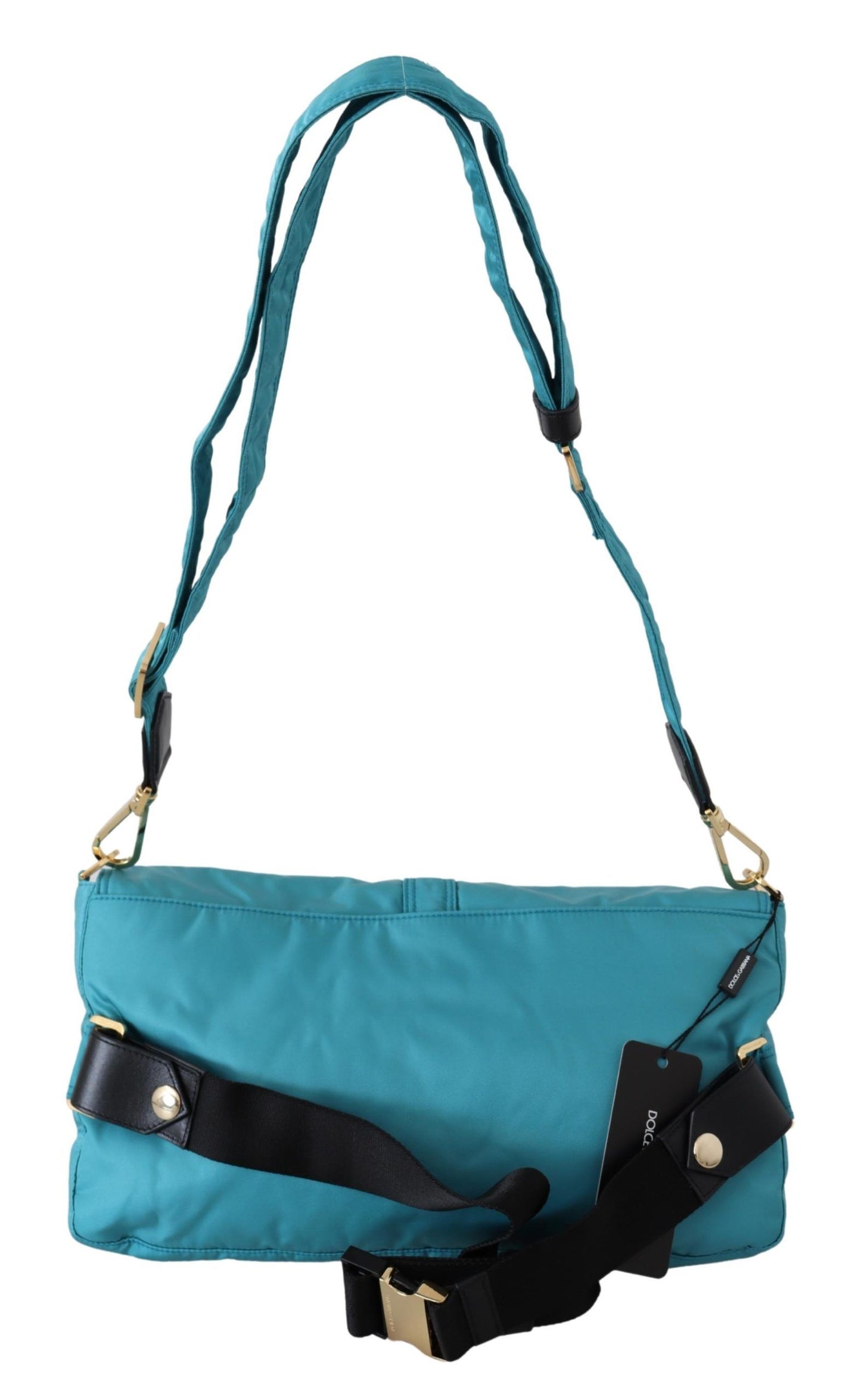 Chic Blue Nylon Crossbody Converting Waist Bag