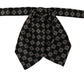 Elegant Silk Black Bow Tie with DG Logo