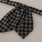 Elegant Silk Black Bow Tie with DG Logo