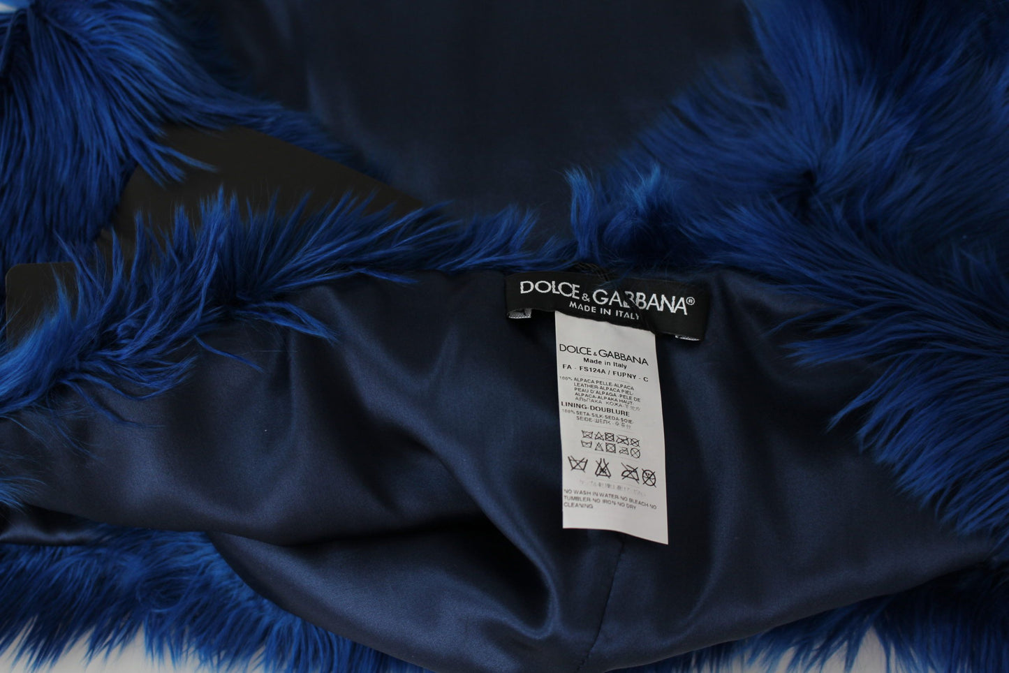 Elegant Blue Alpaca Fur Neck Wrap