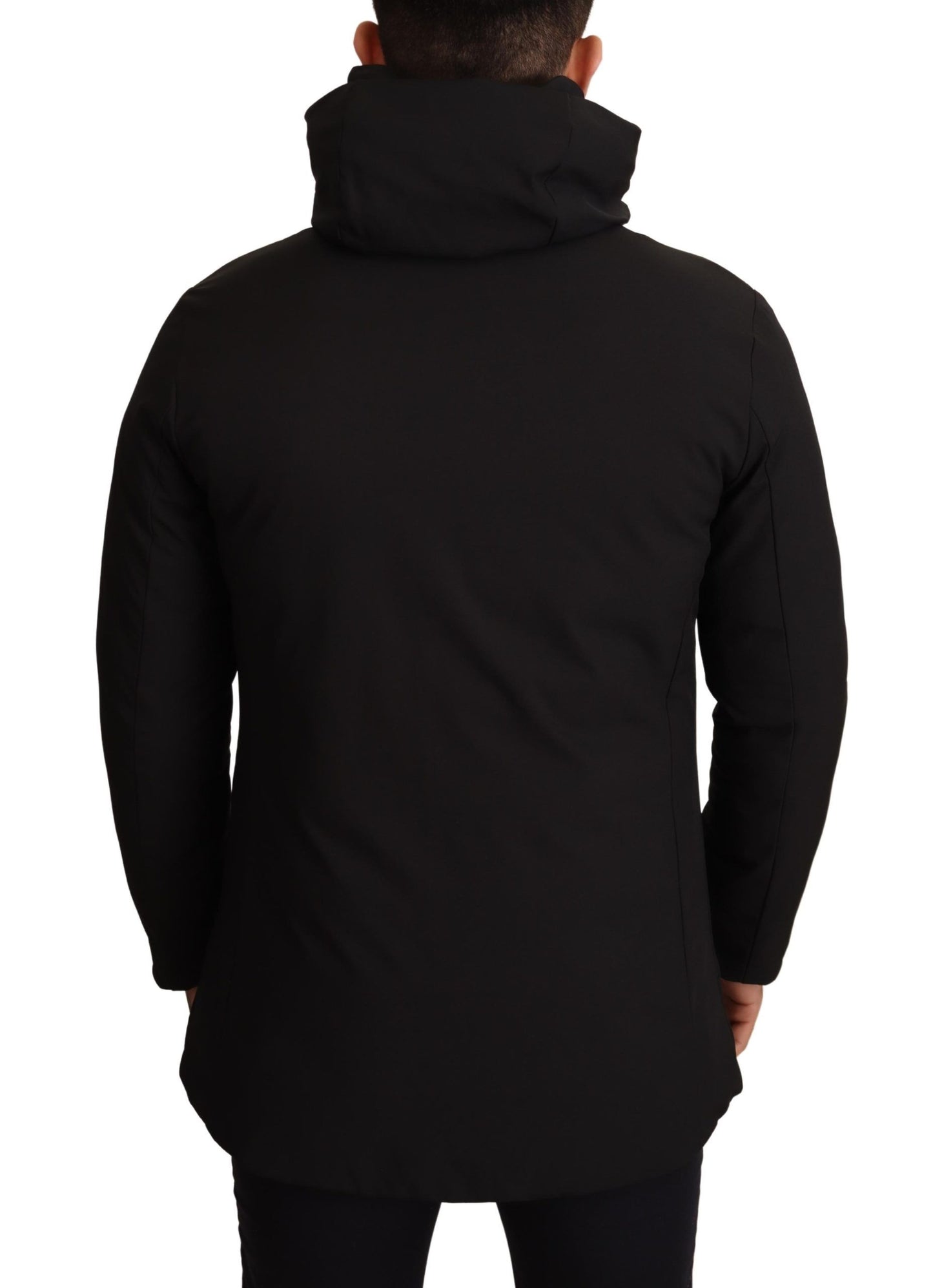 Elegant Lightweight Black Windbreaker Jacket