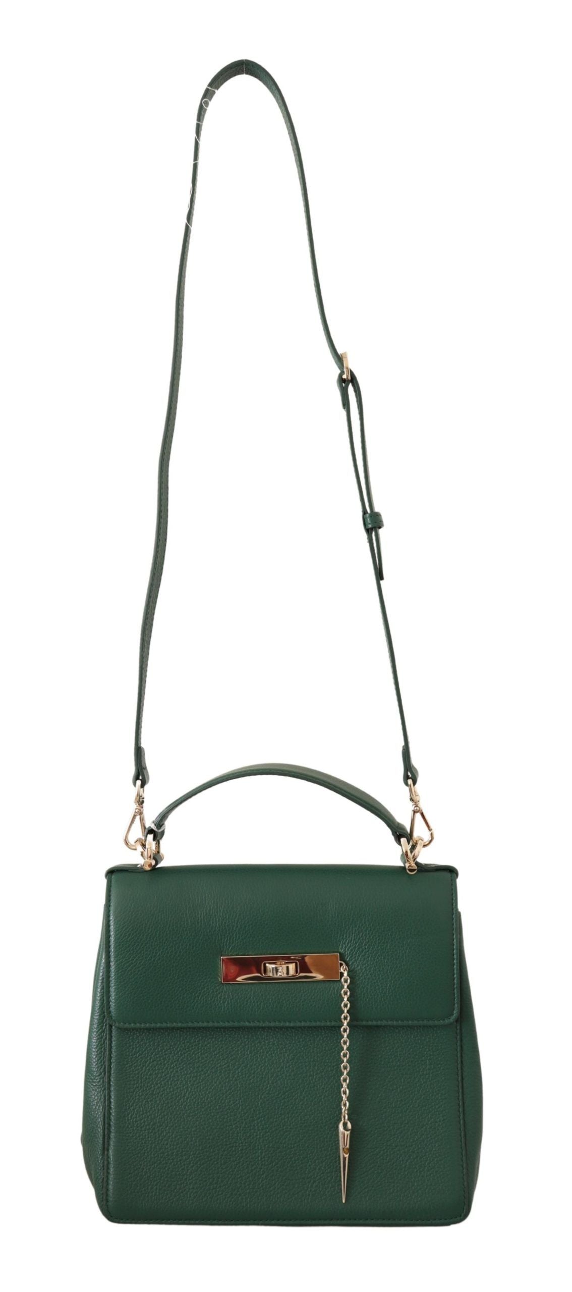 Elegant Green Leather Shoulder Bag