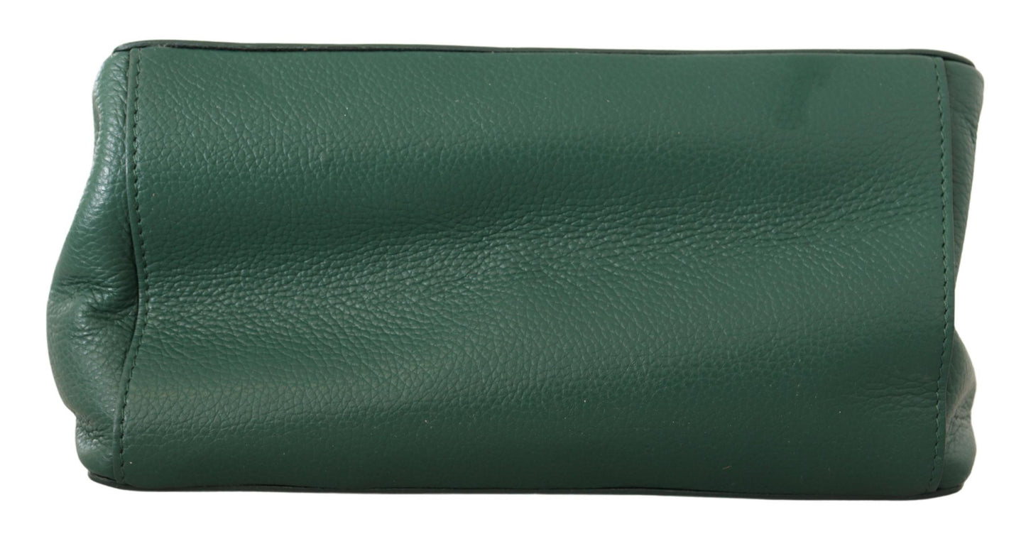 Elegant Green Leather Shoulder Bag