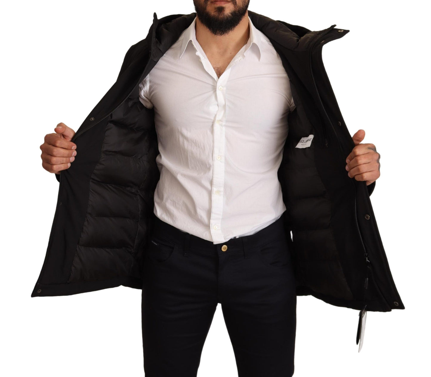 Elegant Lightweight Black Windbreaker Jacket