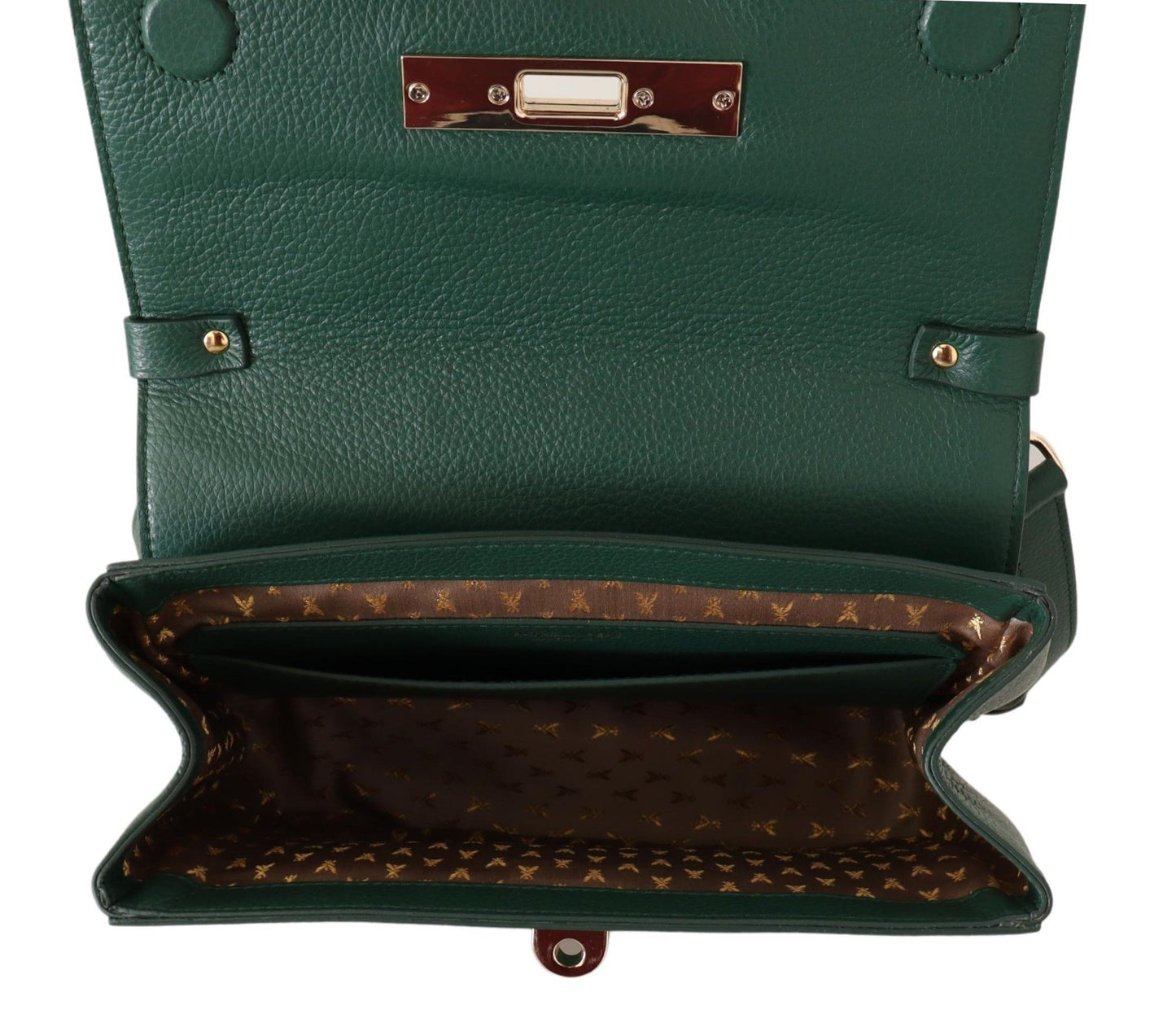 Elegant Green Leather Shoulder Bag