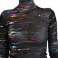 Elegant Multicolor Turtleneck Pullover Sweater