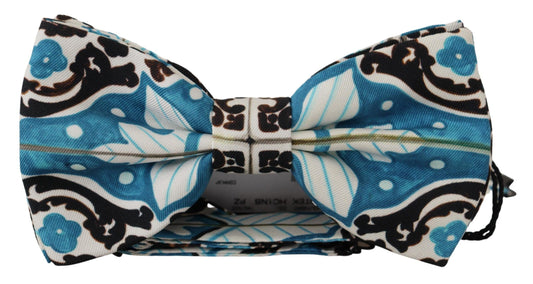 Elegant Silk Bow Tie in Light Blue