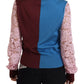 Multicolor Lace Round Neck Pullover Sweater