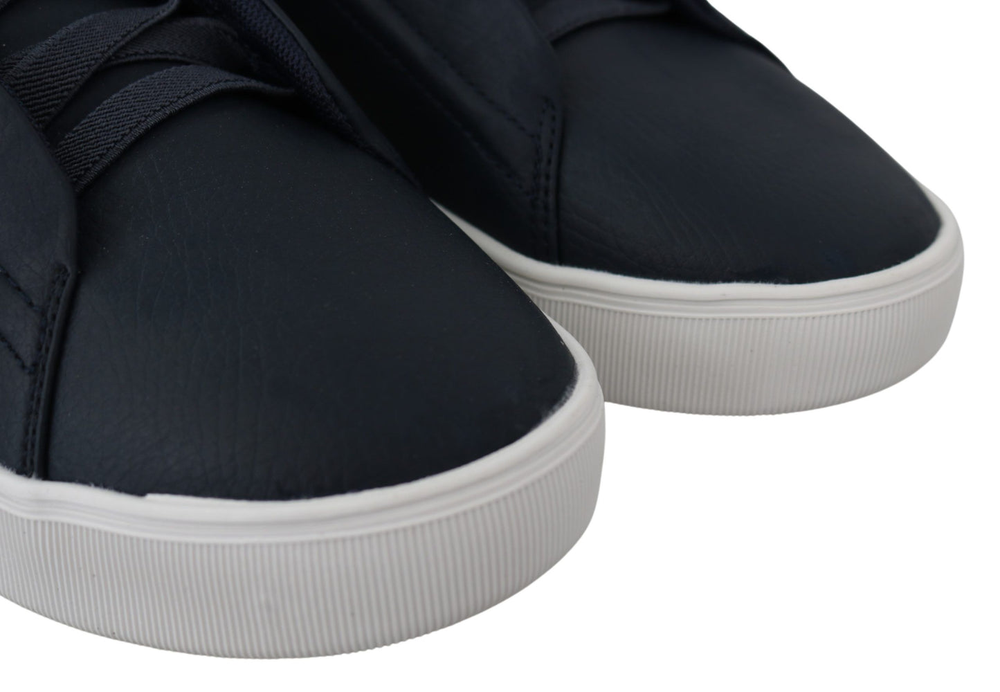 Elevate Your Game: Navy Blue Leather Sneakers