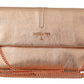 Elegant Rose Gold Leather Shoulder Bag