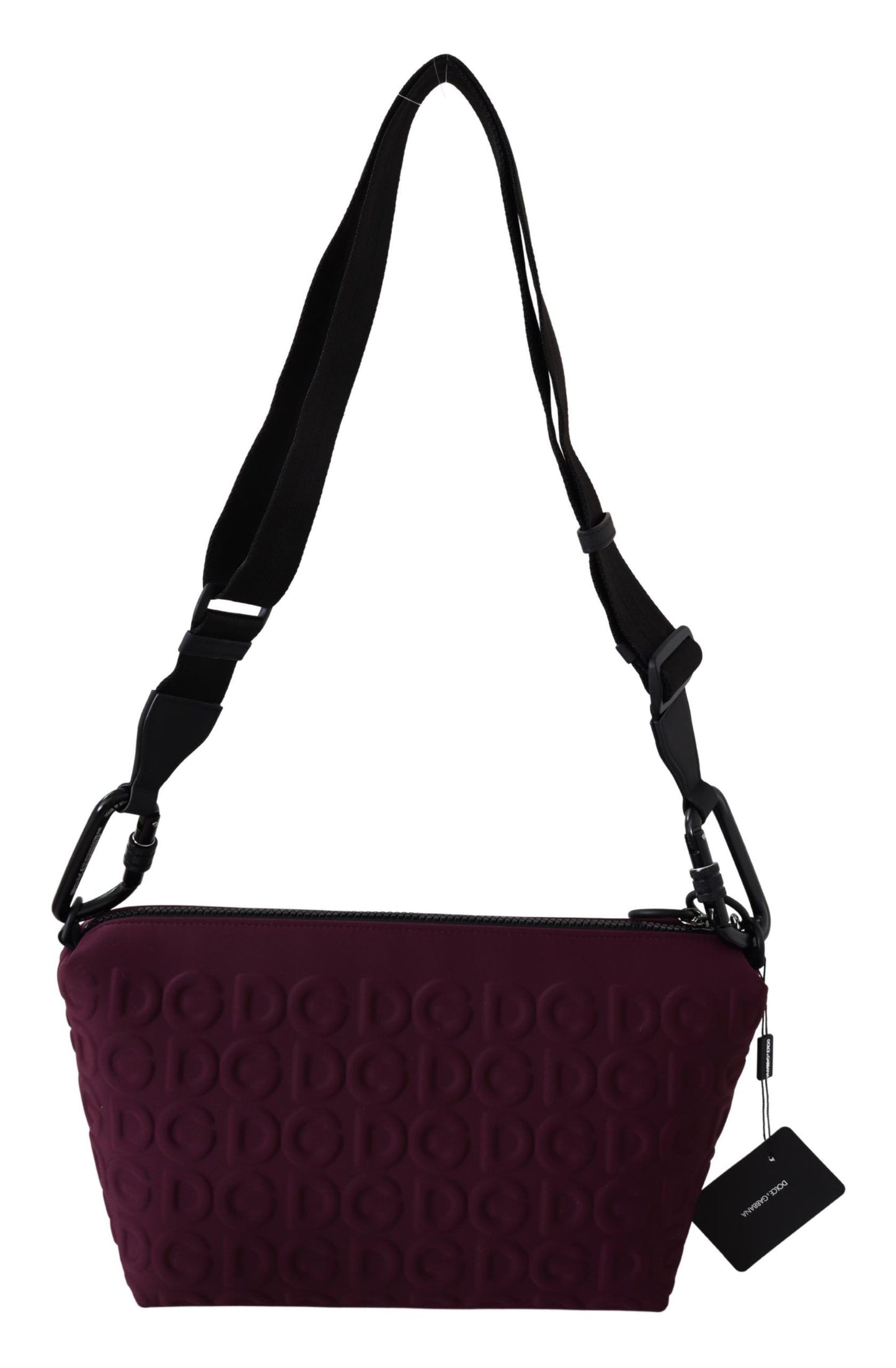 Chic Maroon Neoprene Crossbody Bag